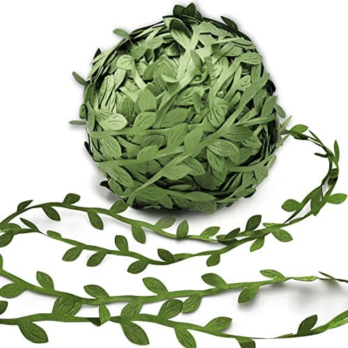 Hecaty 269ft Leaf Ribbon, Baby Shower Decorations Artificial Vines Leaf String Trim Ribbon for Decorative Spring Jungle Wild Plant Green Home Wedding Party Balloon Garland Wreaths DIY Craft