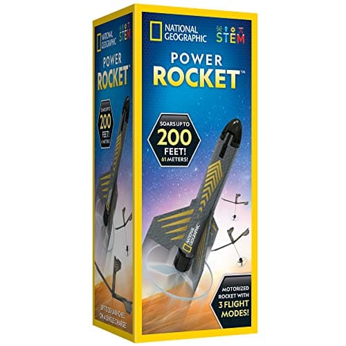 National Geographic Rocket Launcher - Motorized Air Rocket Toy with Patented Design, Launch up to 200 Feet, Outdoor Toys & Model Rockets, Gifts for Kids Ages 8-12, Space Toys