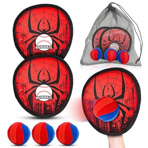 pamexin Toss and Catch Ball Game Set, Outdoor Games for Kids 3 4 5 6 7 8 9 10 11 12 Years Old Boys Girls, Outdoor Yard Games Beach Toys Pool Toys Sports & Outdoors Birthday Gifts (2 Paddles)