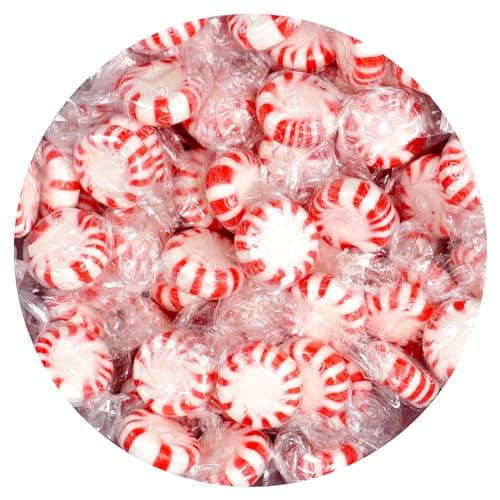 Starlight Peppermint Candy, 2 Pound Bulk Candy (Approx. 150 pcs.), Individually Wrapped Peppermint, Starlight Mints