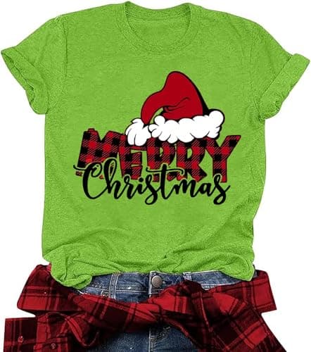 Best Christmas T-Shirts #9 from AMWIPE AMWIPE Christmas Shirts Women My Students Stole My Heart Christmas Tshirt Funny Merry Christmas Graphic Tee Tops