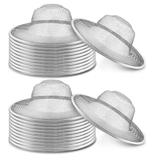 IANFAN 40 Pcs Mesh Sink Strainer, 4.5" Diameter Stainless Steel Slop Basket Filter Trap Metal Durable Kitchen Sink Drain Strainer with Large Wide Rim for The Sinks in Kitchen Bathroom Shower Drain