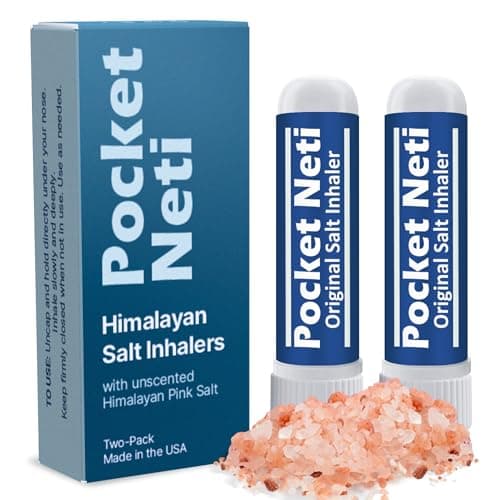 Basic Vigor Himalayan Salt Pipe Inhaler (No Scent, No Essential Oils) 2 Pack Portable Salt Therapy by Pocket Neti