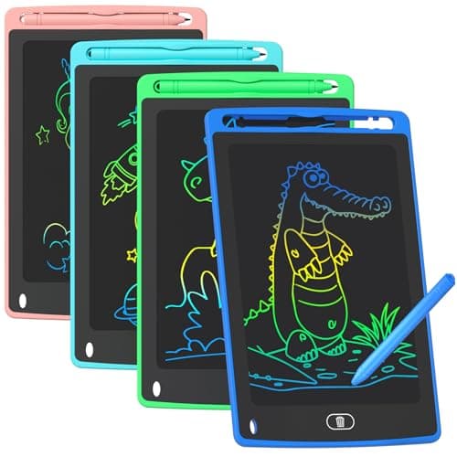 4 Pack LCD Writing Tablet for Kids, 8.5 Inch Colorful Doodle Board Drawing Tablet, Educational Learning Toys Birthday Gifts for Boys Girls Age 3 4 5 6 7 8