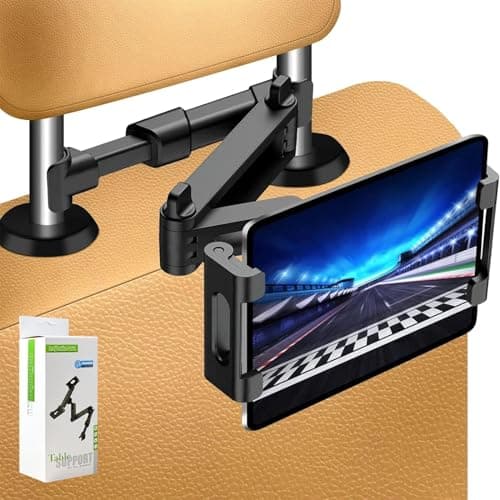 najiaxiaowu Tablet Holder for Car,ipad Headrest Mount for 5.5-18.4 Inch ipad/Phones Car Tablet Holder with 360°Rotating Adjustable Trip Essentials,Black