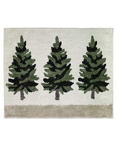 Avanti Linens - Bath Rug, Cotton Bath Mat, Ideal Christmas Decorations, 20" x 30" (Trees Collection)