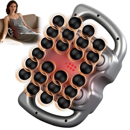 24-Head Massage Gun Set, With 99 Levels & 9 Modes, Massage Gun Deep Tissue, Legs, Waist, Neck and Back Massager for Muscle Pain Relieve, Quiet & Powerful Full Body Massager for Muscle Recovery (Gray)
