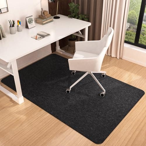 Placoot Office Chair Mat for Hardwood Floor, 55"x35" Computer Chair Mat, Desk Chair Mat, Large Anti-Slip Floor Protector for Home Office Black