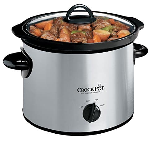 Crockpot Manual 3-Quart Slow Cooker, Silver