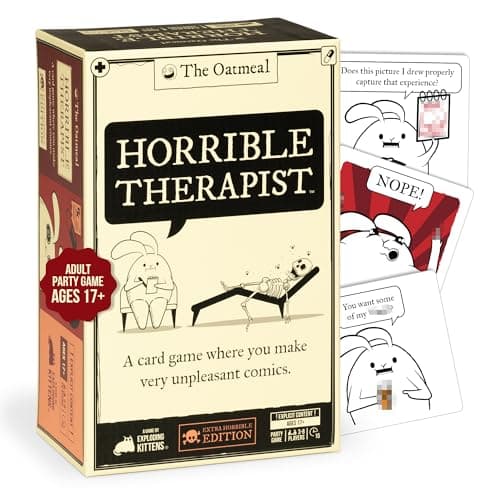Horrible Therapist: Extra Horrible Edition by Exploding Kittens - A Card Game for 3-8 Players, Ages 17+ - Adult Party Game for Family Night