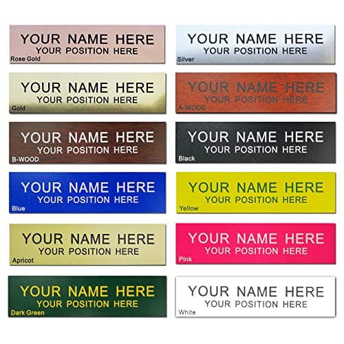 Personalized Office Name Plate 2"x 8" Customize Wall Door Sign NamePlate Adhesive Back