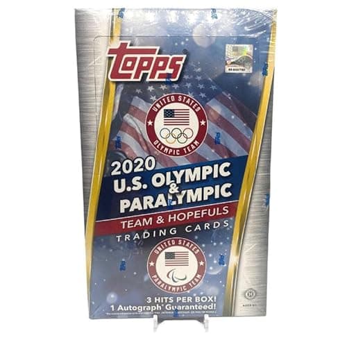 2021 Topps US Olympic and Paralympic Team & Hopefuls Hobby Box (24 Packs/8 Cards: 1 Auto, 2 Mem)