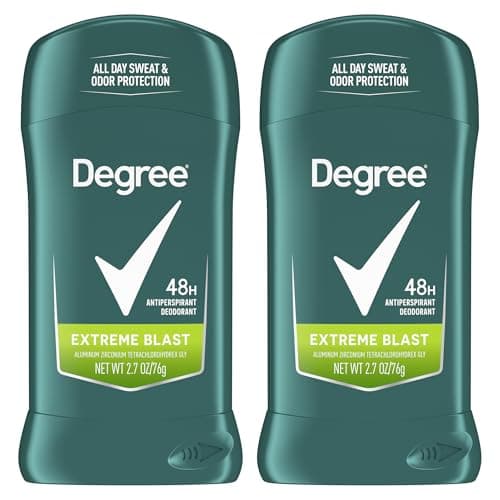 Degree Men Original Protection Antiperspirant Deodorant Extreme Blast Twin Pack 48-Hour Sweat and Odor Protection Antiperspirant For Men 2.7 oz