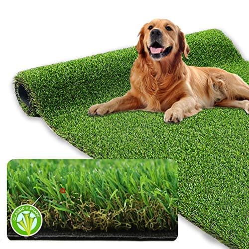 XLX TURF Realistic Artificial Grass Rug Indoor Outdoor Patio - 3ft x 5ft, Thick Fake Grass for Dogs Pet Turf Mat Decor Garden Synthetic Lawn Landscape with Drainage Hole