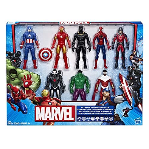 Marvel Avengers Action Figures - Iron Man, Hulk, Black Panther, Captain America, Spider Man, Ant Man, War Machine & Falcon! (8)