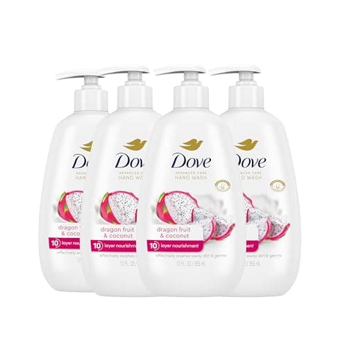 Dove Advanced Care Hand Wash 4 Count for Effectively Washing Away Dirt & Germs, Dragonfruit & Coconut with 10-Layer Nourishment