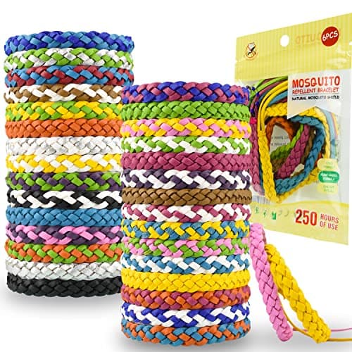 Mosquito Repellent Bracelets, 30 Pack PU Leather Braid Natural Bug Insect Repellent Wristbands for Kids Adult Outdoor Camping Fishing Traveling