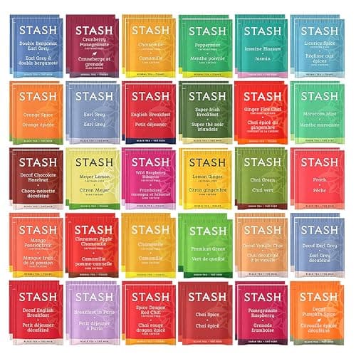 Stash Tea Bags Sampler Assortment Box 52 Count 30 Different Flavors Gifts for Her Him Women Men Mom Dad Friends Coworkers Family