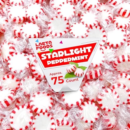 Starlight Peppermints Red White Stripped Hard Candy, Individually Wrapped (1 Pound Bag)