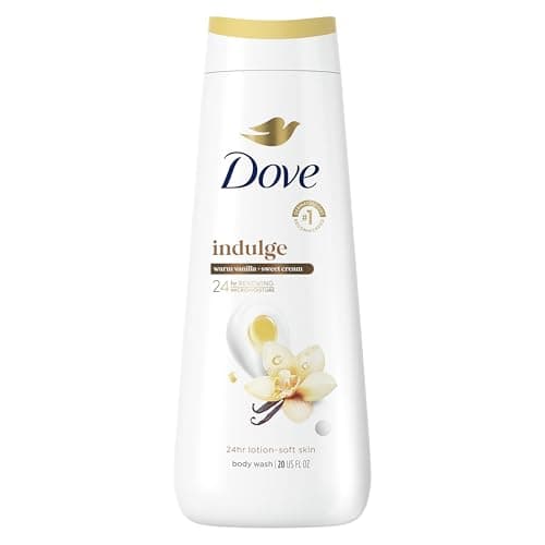 Dove Indulge Body Wash Warm Vanilla + Sweet Cream for Hydrated & Soft Skin 20 FO