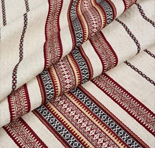 Rushnichok Ukrainian Decorative Tablecloth | Table Cloth with Ukrainian Traditional Pattern | for Easter Parties | Wedding Decor | Vyshyvanka | Table Cloth Gray Red Black (150x300 cm /59" W x 118" L)