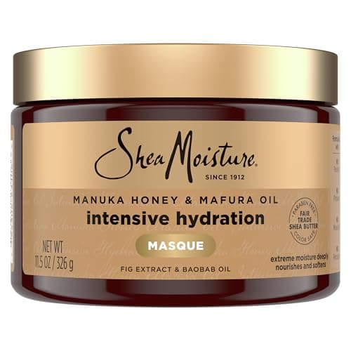 SheaMoisture Intensive Hydration Hair Masque Manuka Honey & Mafura Oil For Dry, Damaged Hair Deep Conditioning Hair Treatment 11.5 oz