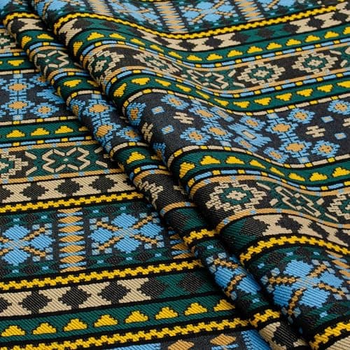 Rushnichok Premium Decorative Tablecloth- Decorative Table Cloth with Ukrainian Traditional Pattern | Olive Yellow 120x150 cm / 47"x59"