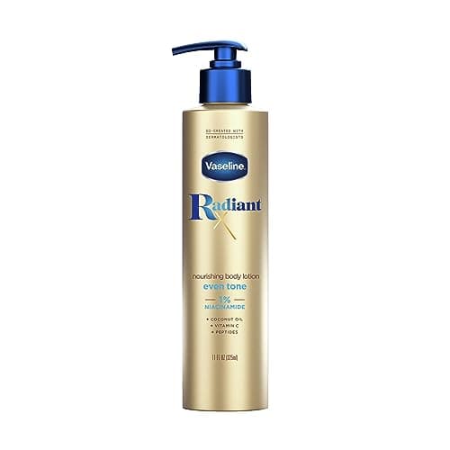 Vaseline Radiant X Even Tone Nourishing Body Lotion With 1% Niacinamide, Coconut Oil, Vitamin C, & Peptides 11 oz