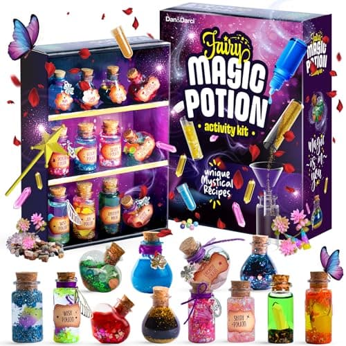 Dan&Darci Fairy Magic Potion Kit for Kids - Gifts for Girls - 6 7 8 9 10 Year Old Girl Gift - Christmas Ideas - Toys 8-10 7-8 - Arts and Crafts for Kid Ages 6-8 Years - Magical Workshop Craft Kits