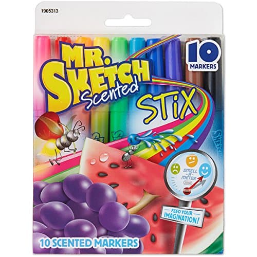 Mr. Sketch Scented Stix Watercolor Markers, Assorted Colors 2 Packs of 10