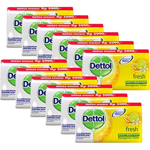 Dettol Anti-Bacterial Bar Soap, Re-Energize Fresh, 110 Gr / 3.88 Oz (Pack of 12)