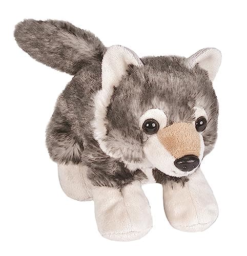 Wild Republic Wolf Plush, Stuffed Animal, Plush Toy, Gifts for Kids, Hug’Ems 7"