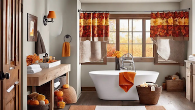 Fall bathroom decors