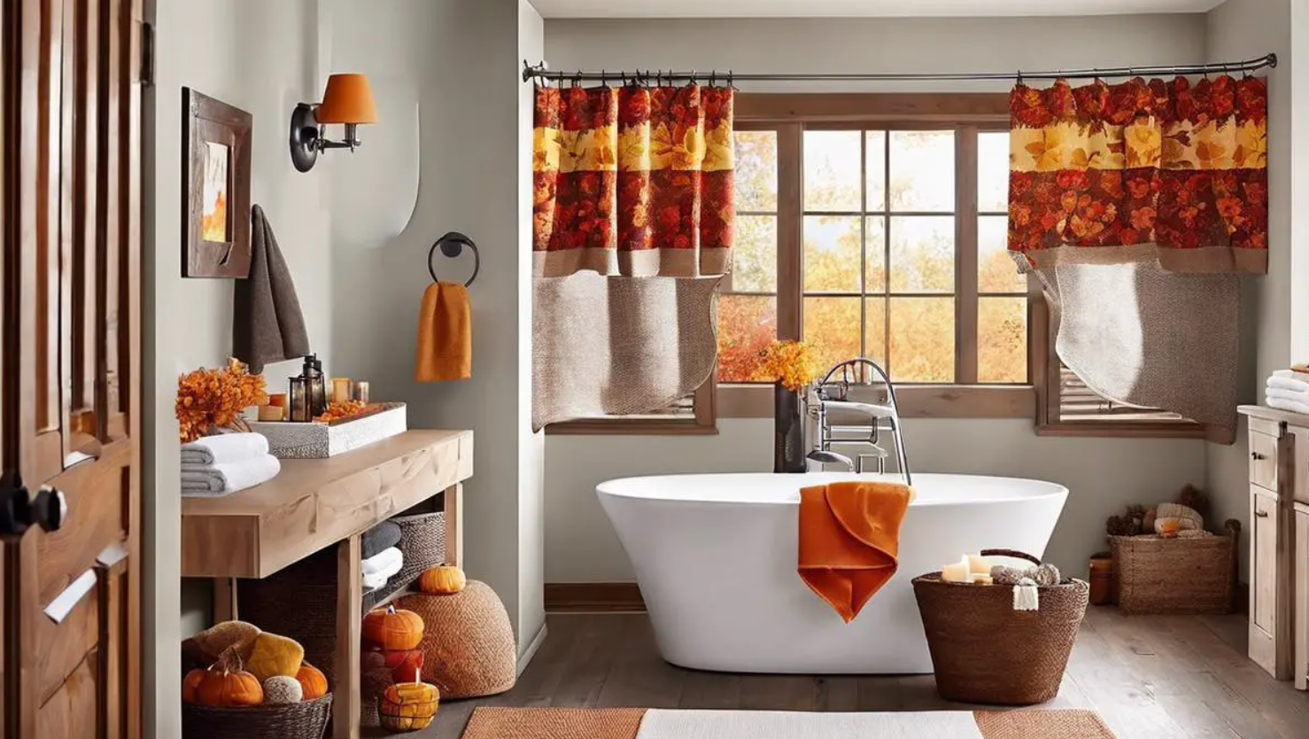 Fall bathroom decors