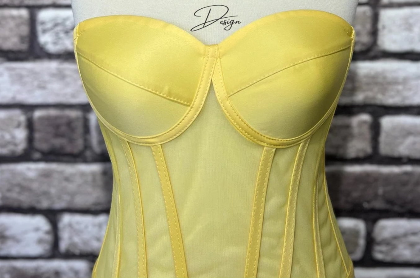 Yellow Corset Tops