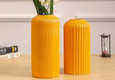 Yellow Ceramic Vases