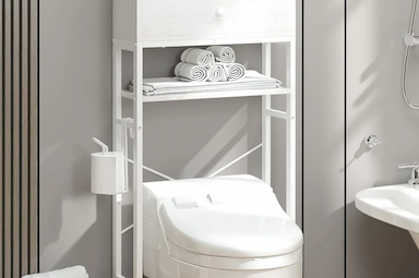 Over the Toilet Storage with Shelves