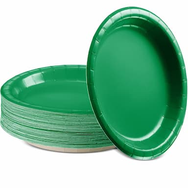 Green Paper Plates