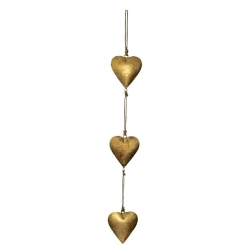 Best Vintage Decors #3 from Mie Creations Mie Creations Vintage Metal Heart Wall Hanging Art, Gold Hearts Shaped Bedroom Wall Decor | Anniversary Decorations for Couples, Farmhouse Country Rustic Love Heart, Golden 27''
