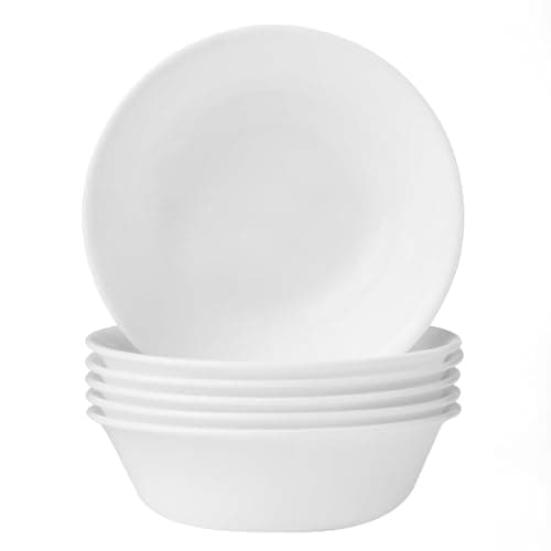 Best Soup Bowls #3 from Corelle Corelle Vitrelle 6-Piece Soup/Cereal Bowl Set Triple Layer Glass and Chip Resistant, 18-Oz Lightweight Round Bowls, Winter Frost White