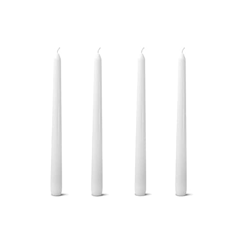 Best White Candles #7 from candlesee CANDLESEE 4 Pack White Taper Candles丨Taper Candles 10 Inch Dripless丨Unscented & Smokeless Candlesticks Bulk丨7-8 Hours Long Burning Tall Candles丨Ideal for Christmas Weddings Parties Dinner