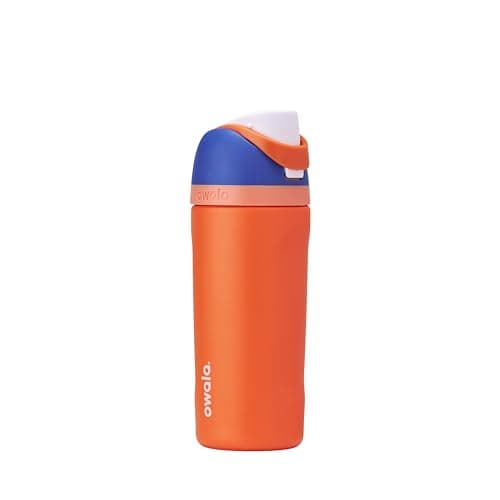 Best Kids Water Bottles #6 from Owala Owala Kids FreeSip Insulated Stainless Steel Water Bottle with Straw for Sports, Travel, and School BPA-Free Sports Water Bottle, 16 oz, Blue Citrus