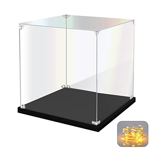 Best Clear Acrylic Display Cases #10 from KOLIPI KOLIPI Acrylic Display Case for Collectibles Assemble Clear Acrylic Display Box for Lego Alternative Glass Case for Showcasing Figures Doll Toys Home Storage(10x10x10 inch, 25x25x25 cm)