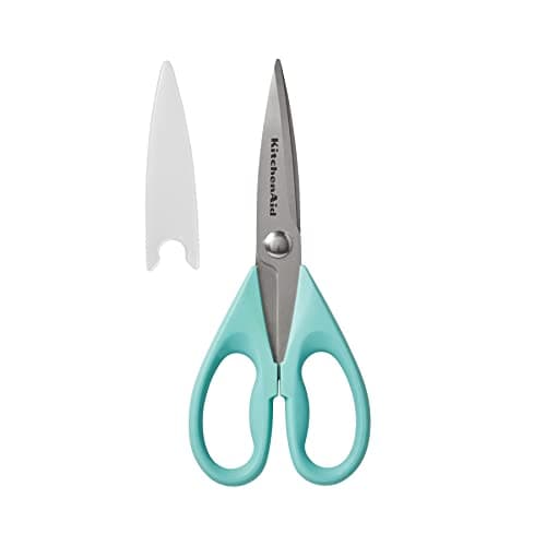 Best Kitchen Shears #6 from KitchenAid KitchenAid All Purpose Kitchen Shears with Protective Sheath Durable Stainless Steel Scissors, Dishwasher Safe, Soft Grip Comfort Handle, 8.72 Inch, Aqua Sky