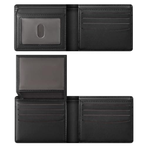 Best Black Wallets #4 from GNDR GNDR Wallet For Men RFID Blocking Black Wallets Bifold Faux Leather Card Holder Front Pocket Mens Accessories With Gift Box