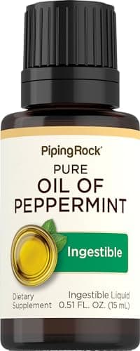 Best Peppermint Essential Oils #6 from Piping Rock Piping Rock Peppermint Oil | 15 ml Drops | Pure Ingestible Liquid Supplement | Non-GMO, Gluten Free