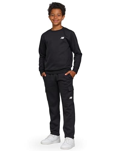 Best Boys Swetsuit Sets #10 from New Balance New Balance Boys and Toddlers’ 2 Piece Set – Soft Fleece Crewneck Pullover Sweatshirt Cargo Sweatpants Sweatsuit (2T-12)