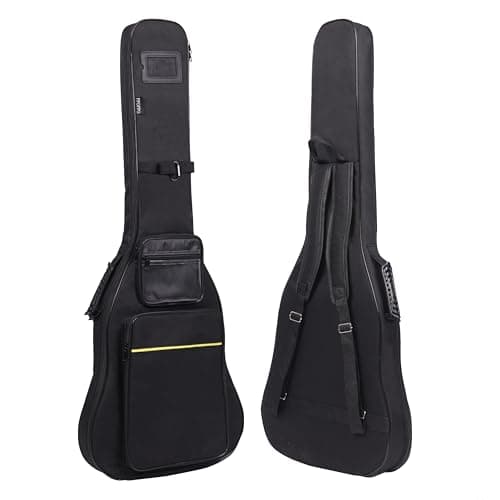 Best Electric Guitar Cases #1 from PPOPPO PPOPPO 39 40 Inch Electric Guitar Gig Bag, 0.35" Thick Padded Oxford Fabric, Waterproof & Shockproof Gig Bag, Multi-Pocket Design with Shoulder Straps & Side Handle, Sleek Black Design