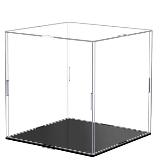 Best Clear Acrylic Display Cases #1 from Yungyan Clear Self-Assembly Acrylic Display Case Transparent Dust Proof Protection Showcase for Figurine Collectibles Figures Basketball(8 x 8 x 8 Inch)