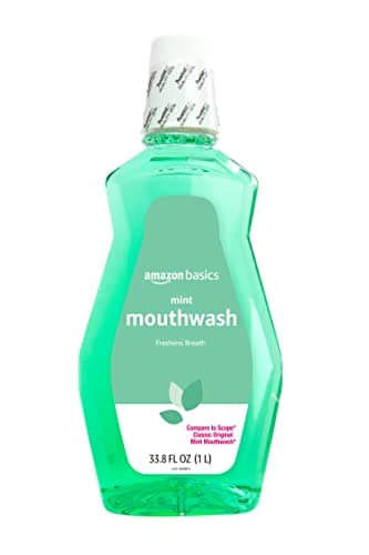Best Mouthwashes #10 from Amazon Basics Amazon Basics Fresh Breath Mouthwash, Mint, 33.8 Fl Oz, (Previously Solimo)